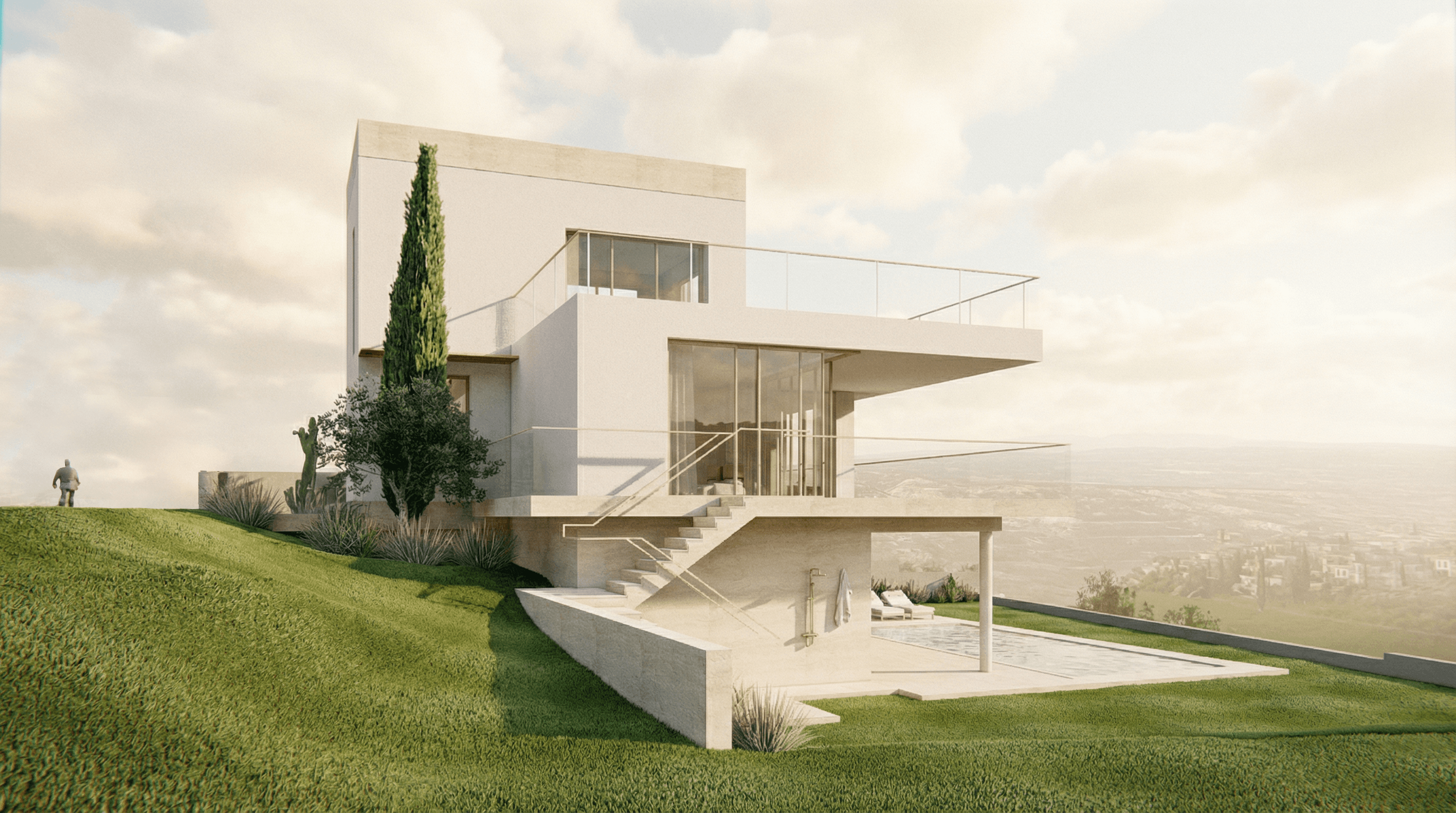 Architectural renderings of the Pissouri House project